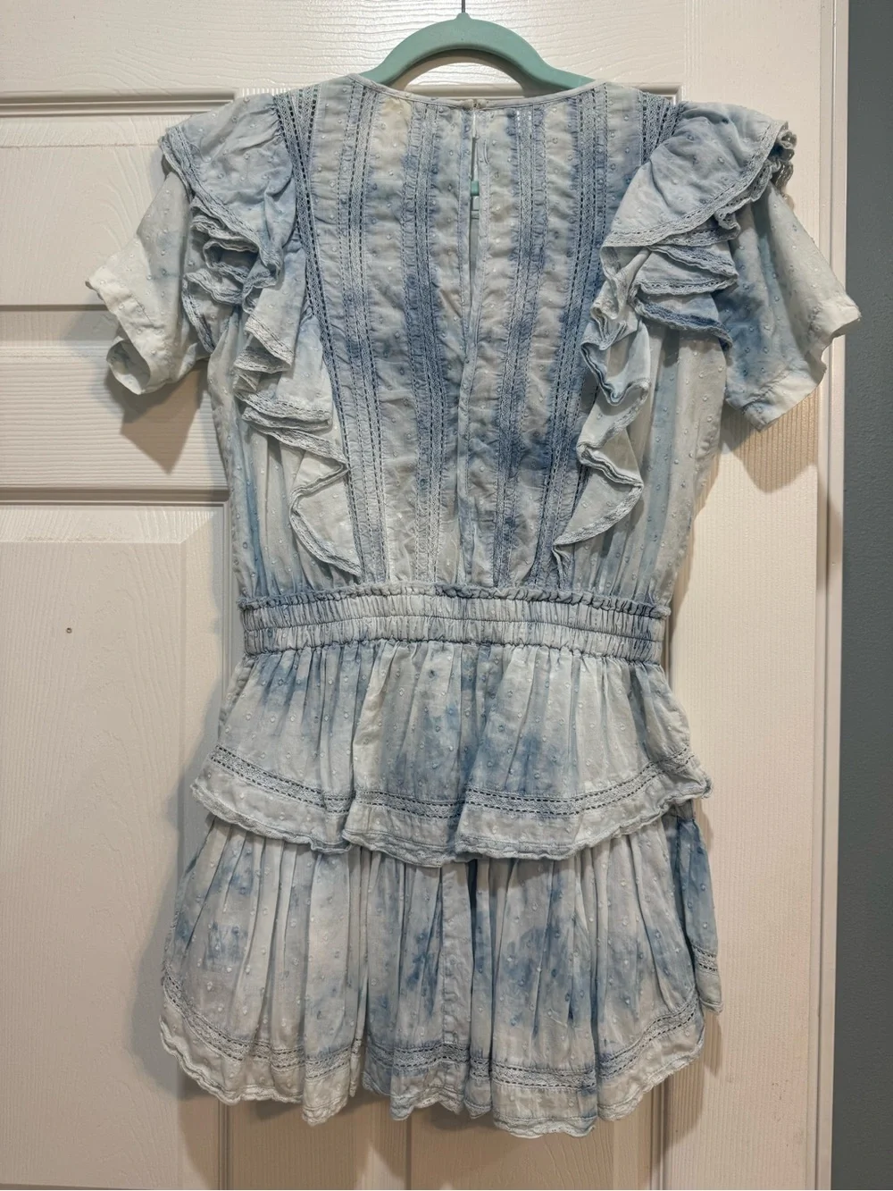 LoveShackFancy Blue Ruffle Dress - Picture 4 of 4